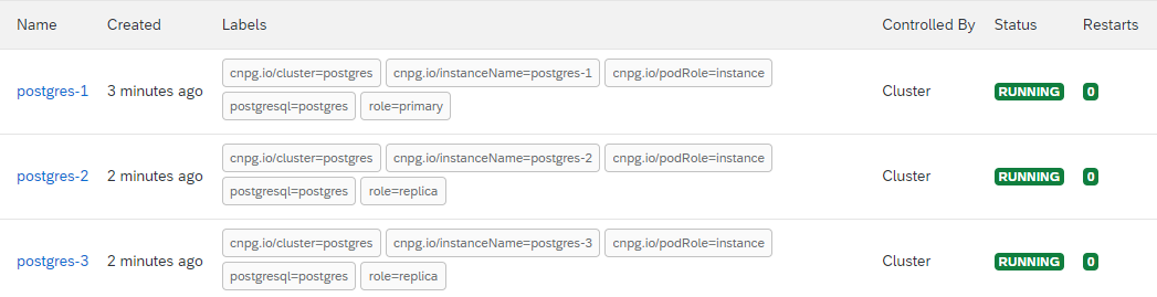 pods status
